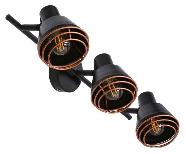 Спот NERIA 3xE14/40W/230V черен/меден