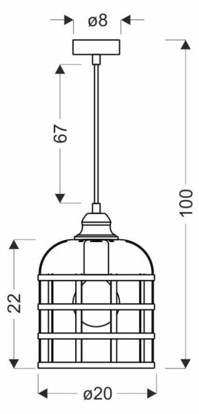 Пендел SOLETO 1xE27/40W/230V черен