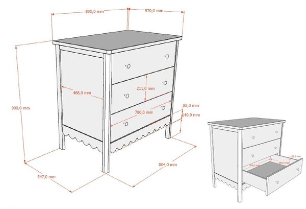 Бежов детски скрин с маса за преповиване 89x90x55 cm Swingo – Vipack