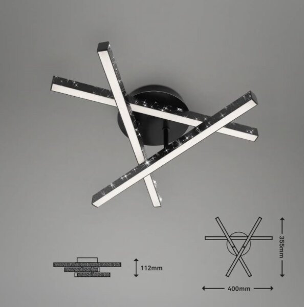 Briloner 3518-035 - LED Полилей за повърхностен монтаж REY 3xLED/5W/230V