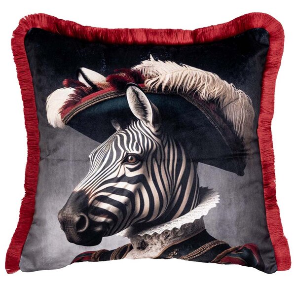 ZEBRA VELVET ДЕКО ВЪЗГЛАВНИЦА С ЦИП 43X43СМ