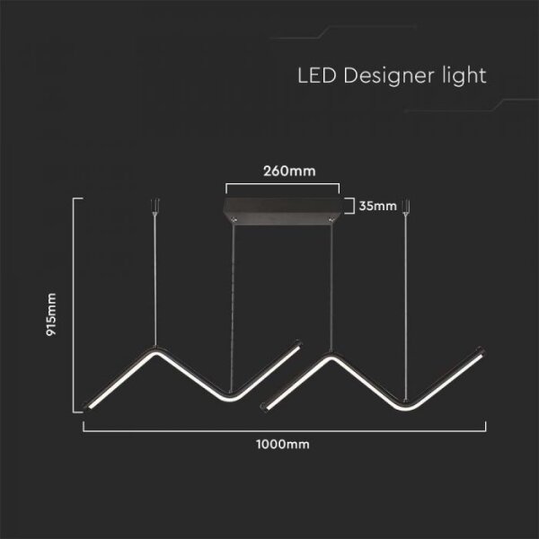 LED Пендел LED/12W/230V 4000K черен