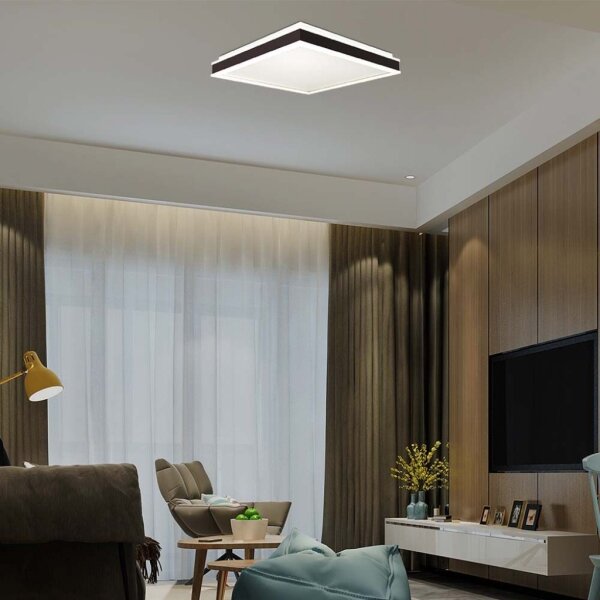 LED Плафониера LED/18W/230V 4000K 35x35 cm черен
