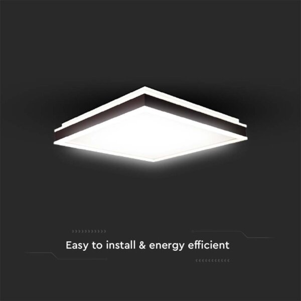 LED Плафониера LED/18W/230V 4000K 35x35 cm черен