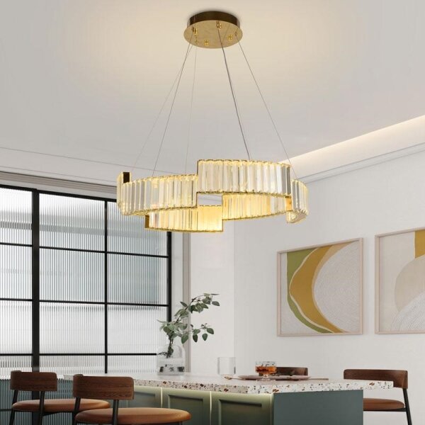 LED Димируем пендел LED/40W/230V 3000-6500K златист + дистанционно управление