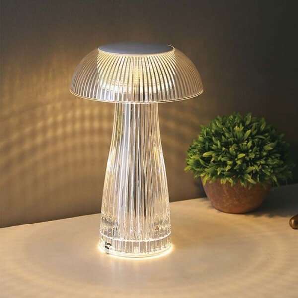 LED регулируема презареждаема настолна лампа LED/1W/5V 3000-6000K 1800 mAh прозр
