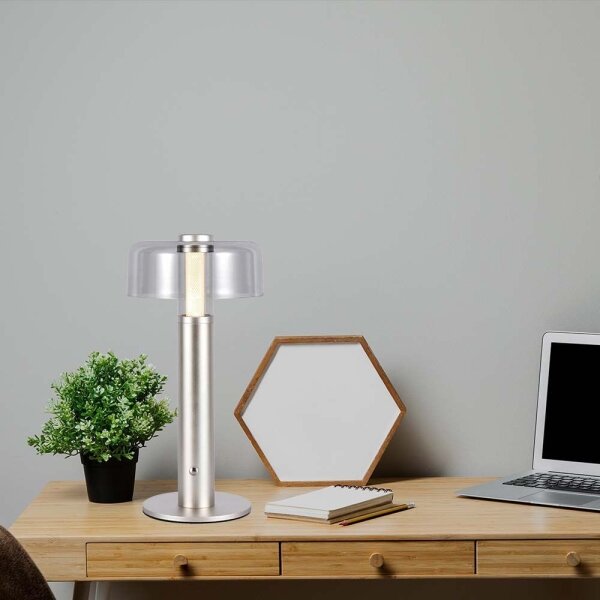 LED регулируема презареждаема настолна лампа LED/1W/5V 3000K 1800 mAh златна