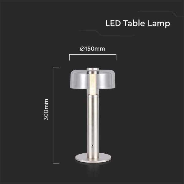 LED регулируема презареждаема настолна лампа LED/1W/5V 3000K 1800 mAh златна