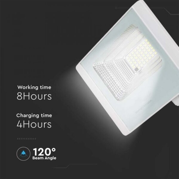 LED Външен соларен прожектор 12W/3,2V IP65 4000K с ДУ