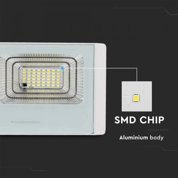 LED Външен соларен прожектор 12W/3,2V IP65 4000K с ДУ