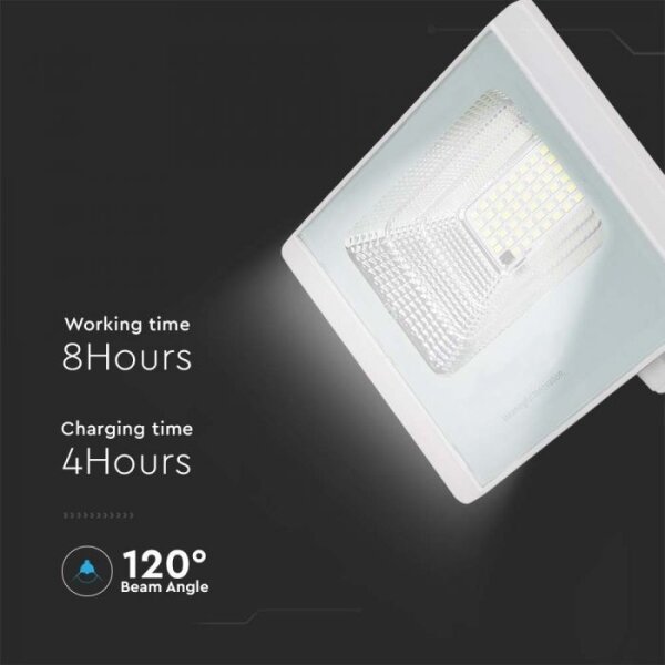 LED Екстериорен соларен прожектор LED/20W/3,2V IP65 4000K + д.у