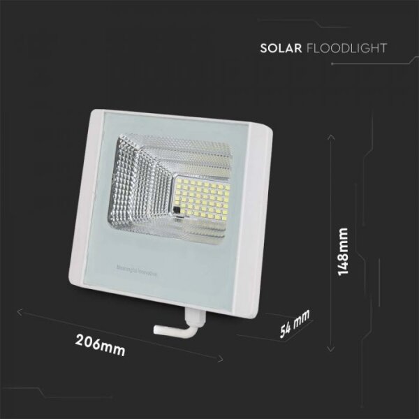 LED Външен соларен прожектор 12W/3,2V IP65 4000K с ДУ