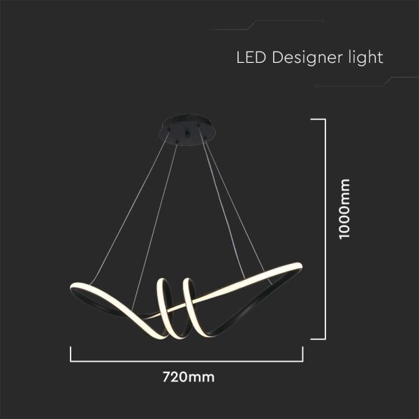 LED Пендел LED/24W/230V 3000K черен