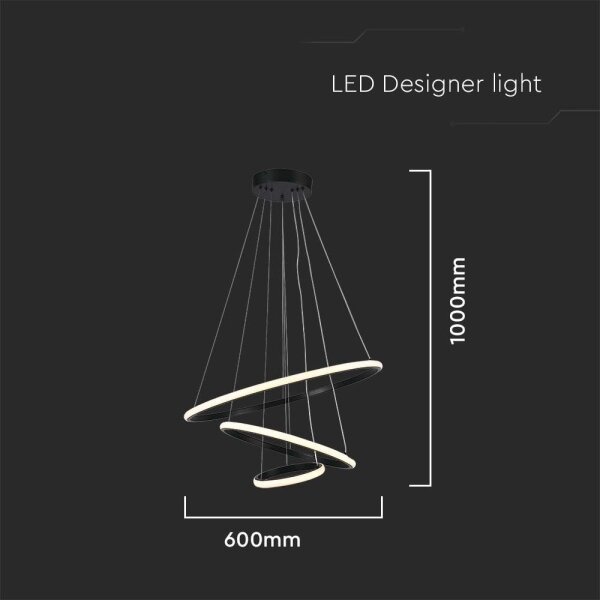 LED Пендел LED/32W/230V 3000K черен