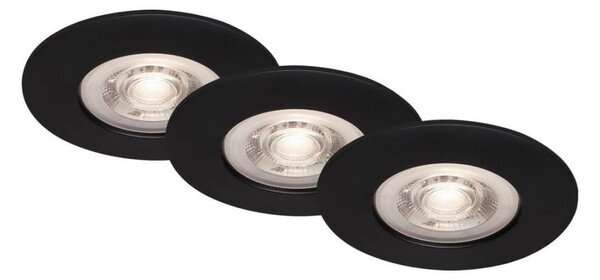 Briloner - К-кт 3x LED Лампа за вграждане в баня LED/4,9W/230V IP44 черен