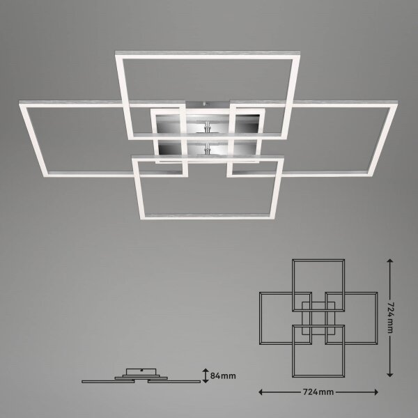 Brilo - LED Димируем полилей за повърхностен монтаж FRAME LED/50W/230VWi-Fi Tuya + д.у