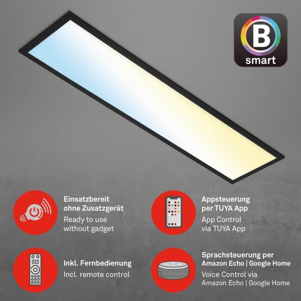 Brilo - LED Димируем плафон PIATTO LED/28W/230V Wi-Fi Tuya + д.у