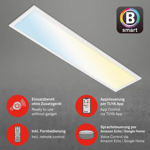 Brilo - LED Димируем плафон PIATTO LED/28W/230V Wi-Fi Tuya + д.у