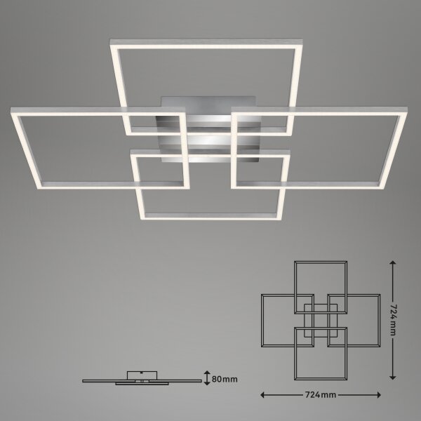 Briloner - LED Димируем полилей за повърхностен монтаж FRAME 4xLED/12W/230V