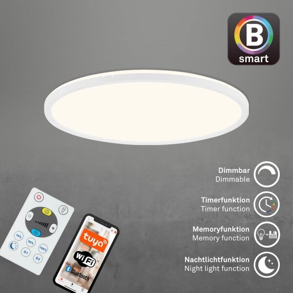 Brilo - LED Димируем плафон SLIM LED/22W/230V Wi-Fi Tuya + д.у