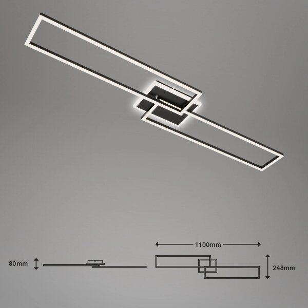 Brilo - LED Димируем полилей за повърхностен монтаж FRAME 2xLED/20W/230V 2700-6500K + д.у