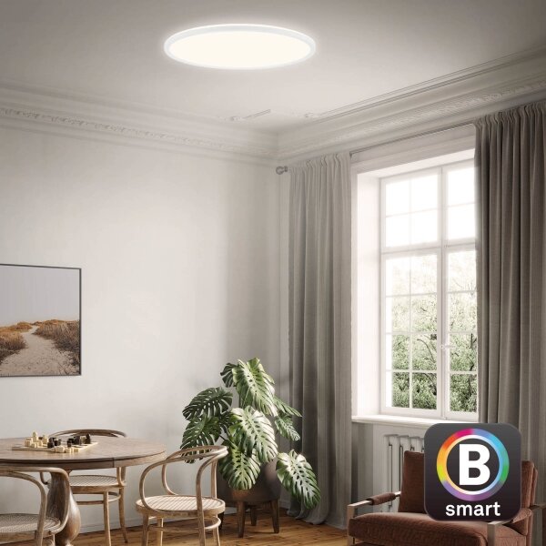 Brilo - LED Димируем плафон SLIM LED/22W/230V Wi-Fi Tuya + д.у