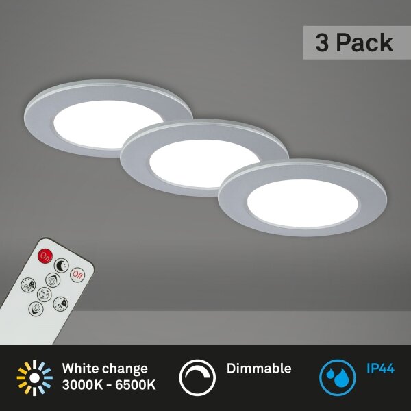 Briloner - К-кт 3x LED Димируема лампа за баня LED/4,8W/230V IP44