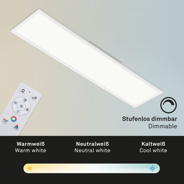 Brilo - RGBW Димируем плафон SLIM LED/40W/230V + д.у