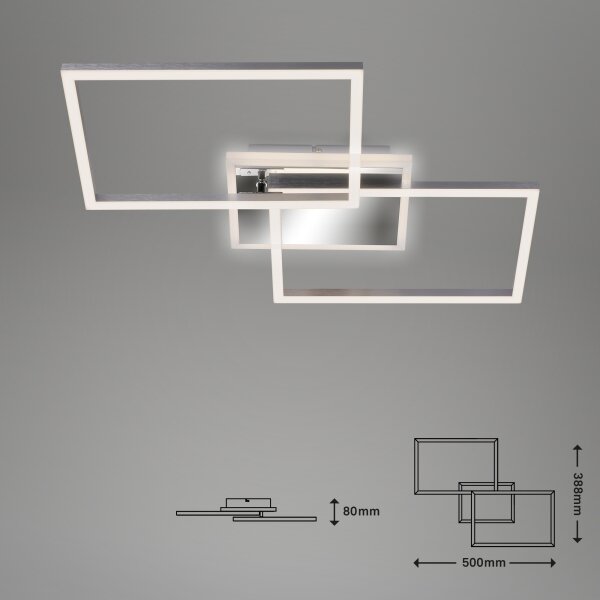 Brilo - LED Димируем полилей за повърхностен монтаж FRAME 2xLED/20W/230V 2700-6500 + д.у