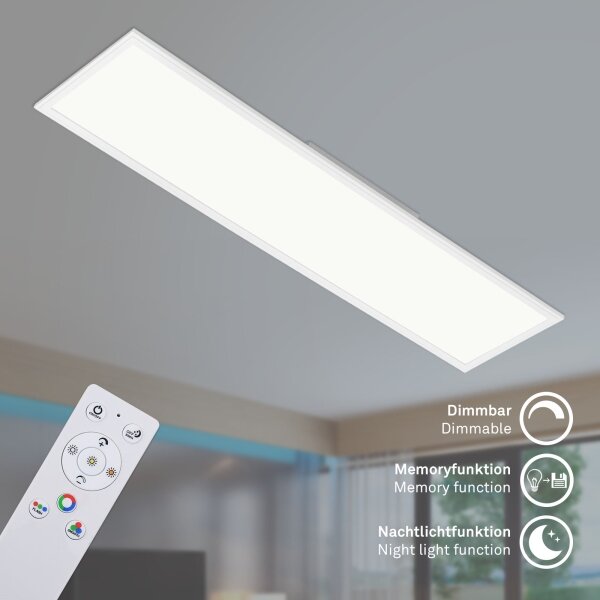 Brilo - RGBW Димируем плафон SLIM LED/40W/230V + д.у