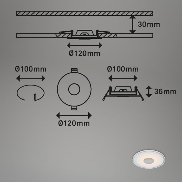 Briloner - К-кт 3x LED Лампа за вграждане в баня LED/6W/230V IP44 хром