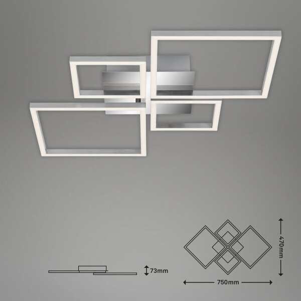 Brilo - LED Димируем полилей за повърхностен монтаж FRAME LED/44W/230V