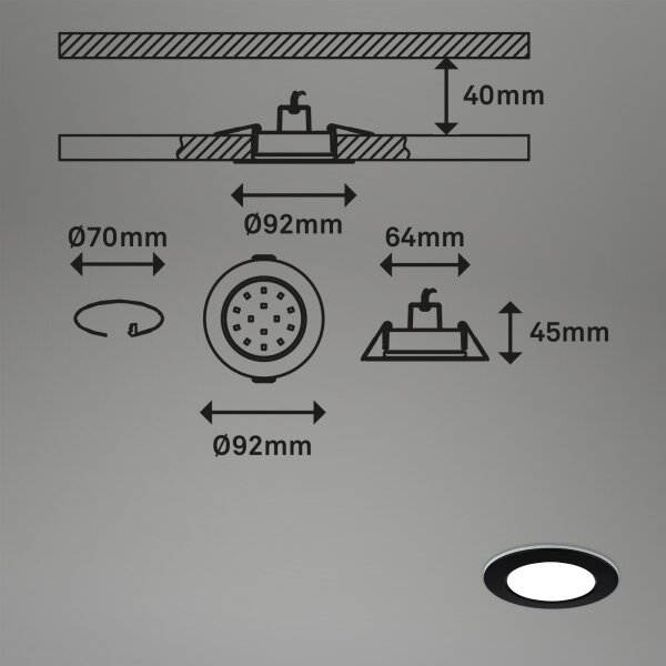 Briloner - К-кт 3x LED Димируема лампа за баня LED/4,8W/230V IP65