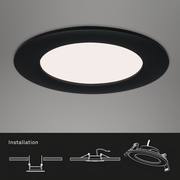 Brilo - Комплект от 3 бр. вградени LED таванни осветителни тела за баня FLAT LED/6W/230V IP44