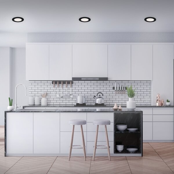 Brilo - Комплект от 3 бр. вградени LED таванни осветителни тела за баня FLAT LED/6W/230V IP44