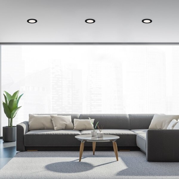 Brilo - Комплект от 3 бр. вградени LED таванни осветителни тела за баня FLAT LED/6W/230V IP44