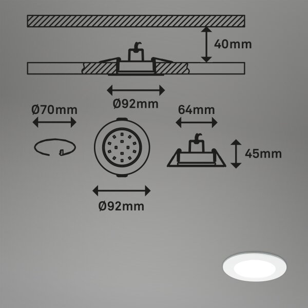 Briloner - К-кт 3x LED Димируема лампа за баня LED/4,8W/230V IP65