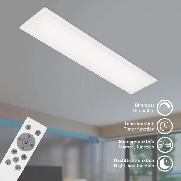 Brilo - RGBW Димируем плафон SLIM LED/24W/230V 100x25 см + д.у