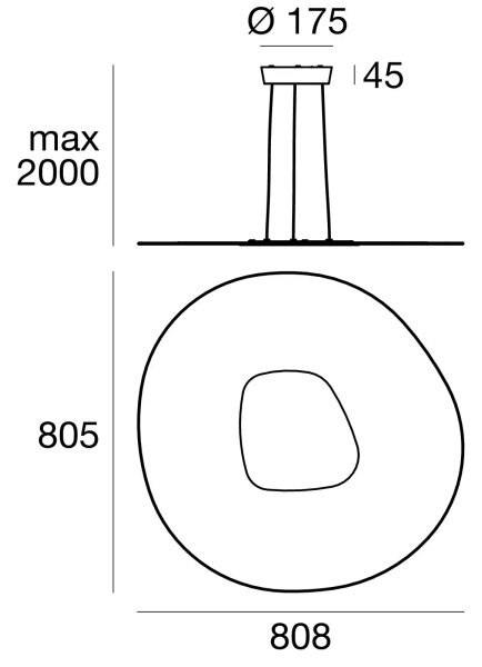 Linea Light 90349 - LED Пендел ANTIGUA LED/46W/230V 80,8 см CRI 90 бял