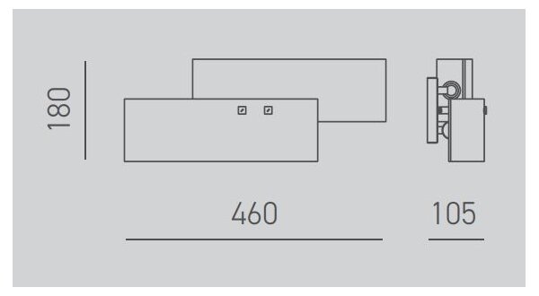 Gea Luce LARA A P arg - Аплик LARA 2xE14/42W/230V сребрист