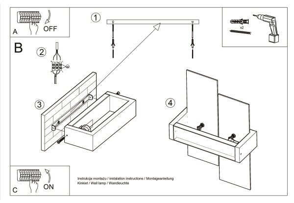 Brilagi - LED аплик HERA 1xE27/7,5W/230V дърво