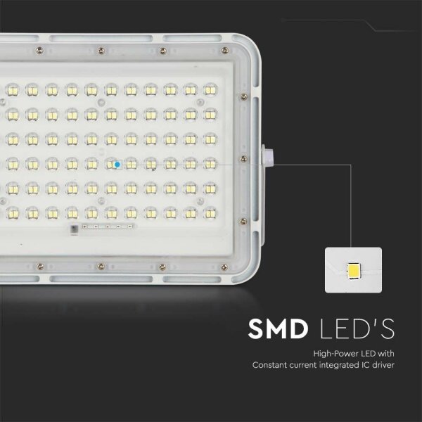 LED Екстериорен соларен прожектор LED/15W/3,2V IP65 4000K бял + д.у