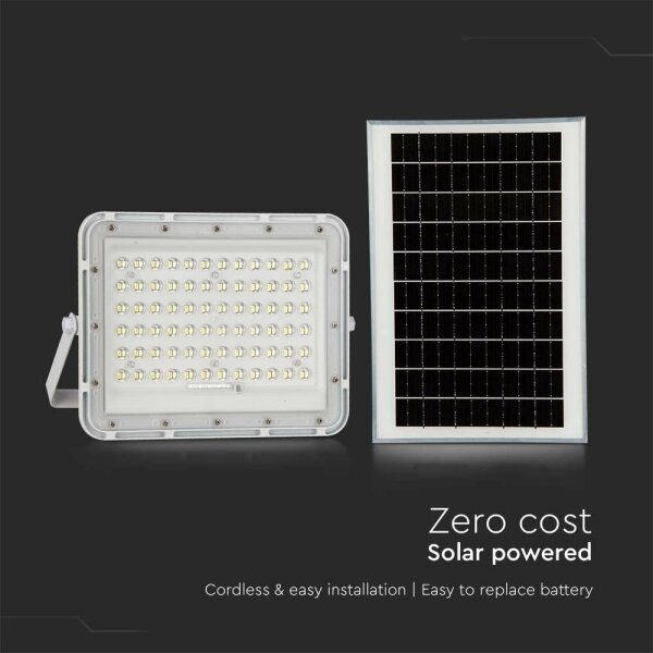 LED Екстериорен соларен прожектор LED/15W/3,2V IP65 4000K бял + д.у