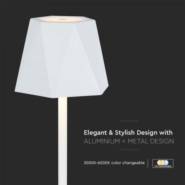 LED регулируема презареждаема настолна лампа LED/4W/5V 3000-6000K 1800 mAh бяла