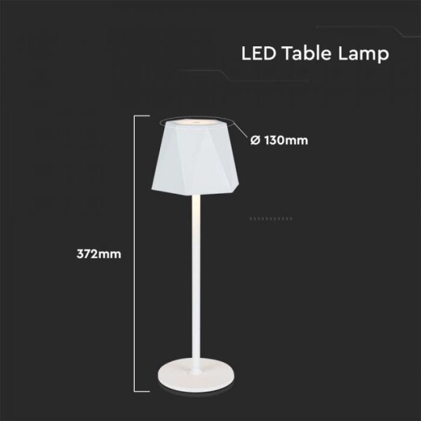 LED регулируема презареждаема настолна лампа LED/4W/5V 3000-6000K 1800 mAh бяла
