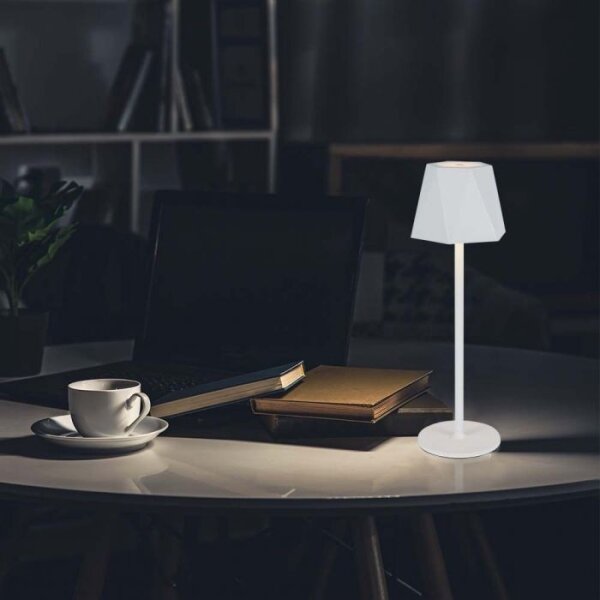 LED регулируема презареждаема настолна лампа LED/4W/5V 3000-6000K 1800 mAh бяла
