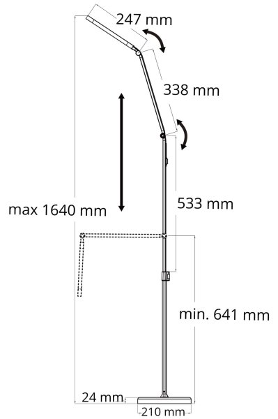 LED Димируем докосване лампион FERRARA LED/13W/230V 3000/4000/6000K бял