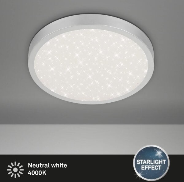 Briloner 3071-014 - LED Плафониера RUNA LED/24W/230V сребрист