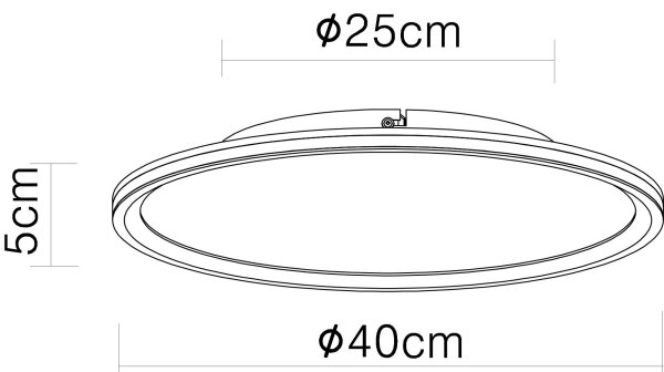 Globo 41588D1 - LED Плафониера BELISSA LED/39W/230V Ø 40 см