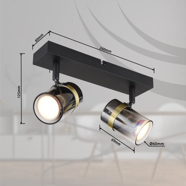 Globo 57916-2 - Спот TRABBY 2xGU10/8W/230V